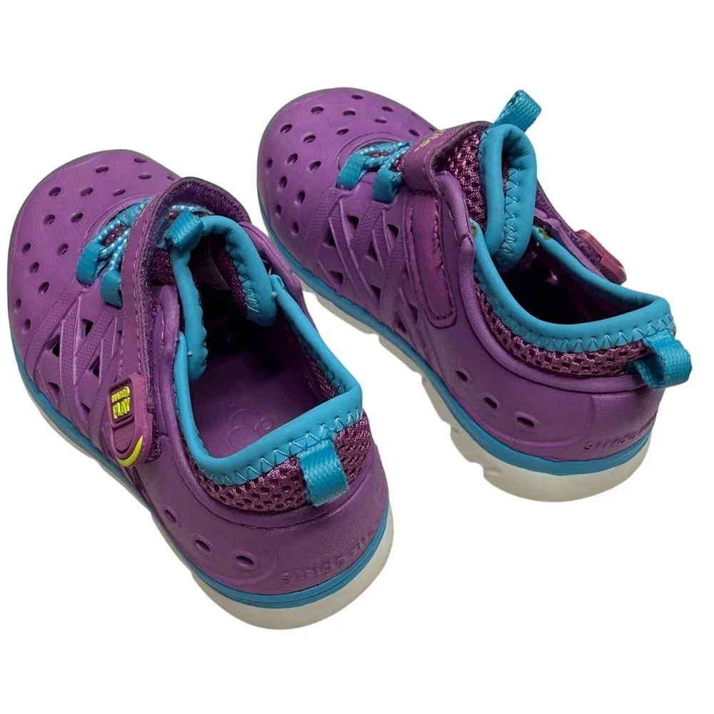 Stride Rite Made2Play Phibian Water Sneakers Purple Teal Kids Size 7